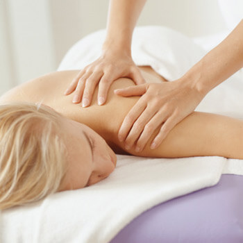Woman getting massage 