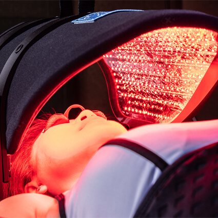 Contour Light Therapy Contour light therapy on face