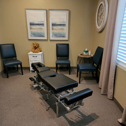 Chiropractic adjusting room