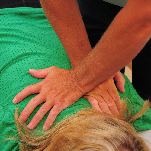 Female patient treated with Chiropractic Care