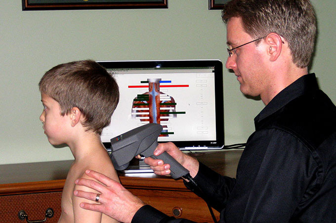 Child Receiving Spinal Scan
