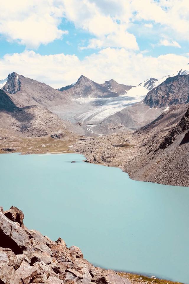 glacier lake near