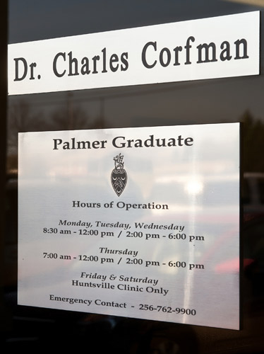 Dr. Charles Corfman is the principle Chiropractor.
