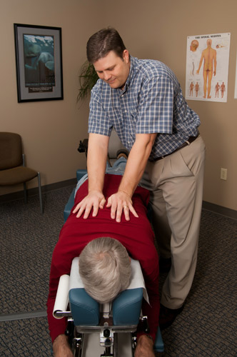 The primary form of care in our office is chiropractic adjustments.