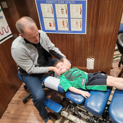 Adjusting child's neck