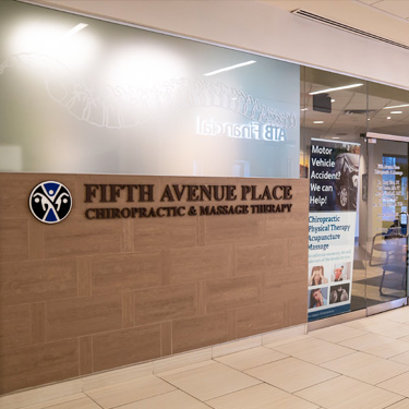 Front entrance of Fifth Avenue Place Chiropractic & Massage