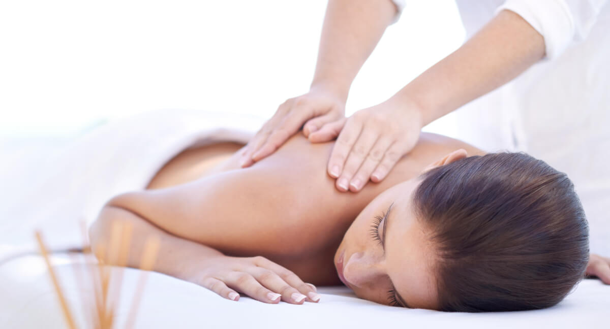 Female patient receiving a massage