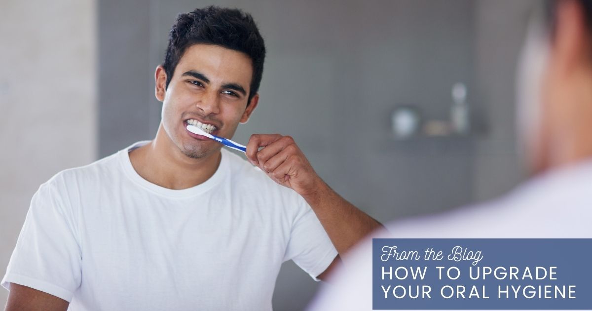 Man brushing teeth