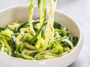 zucchini noodles in bowl