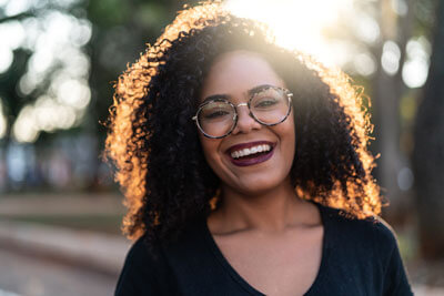 woman with beautiful smile