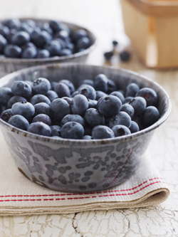 Bowls of blueberries