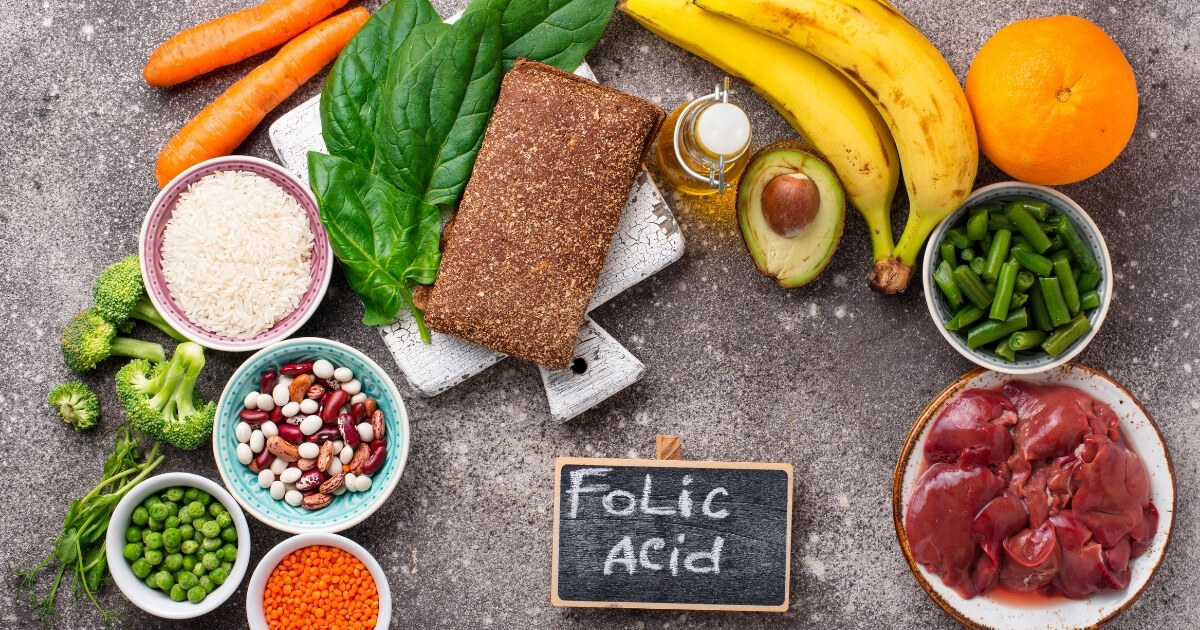Foods with folic acid.
