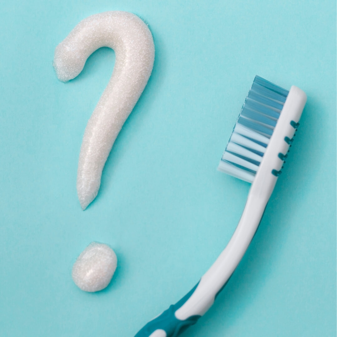 Toothbrush with toothpaste.
