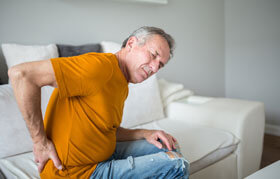 man with back pain