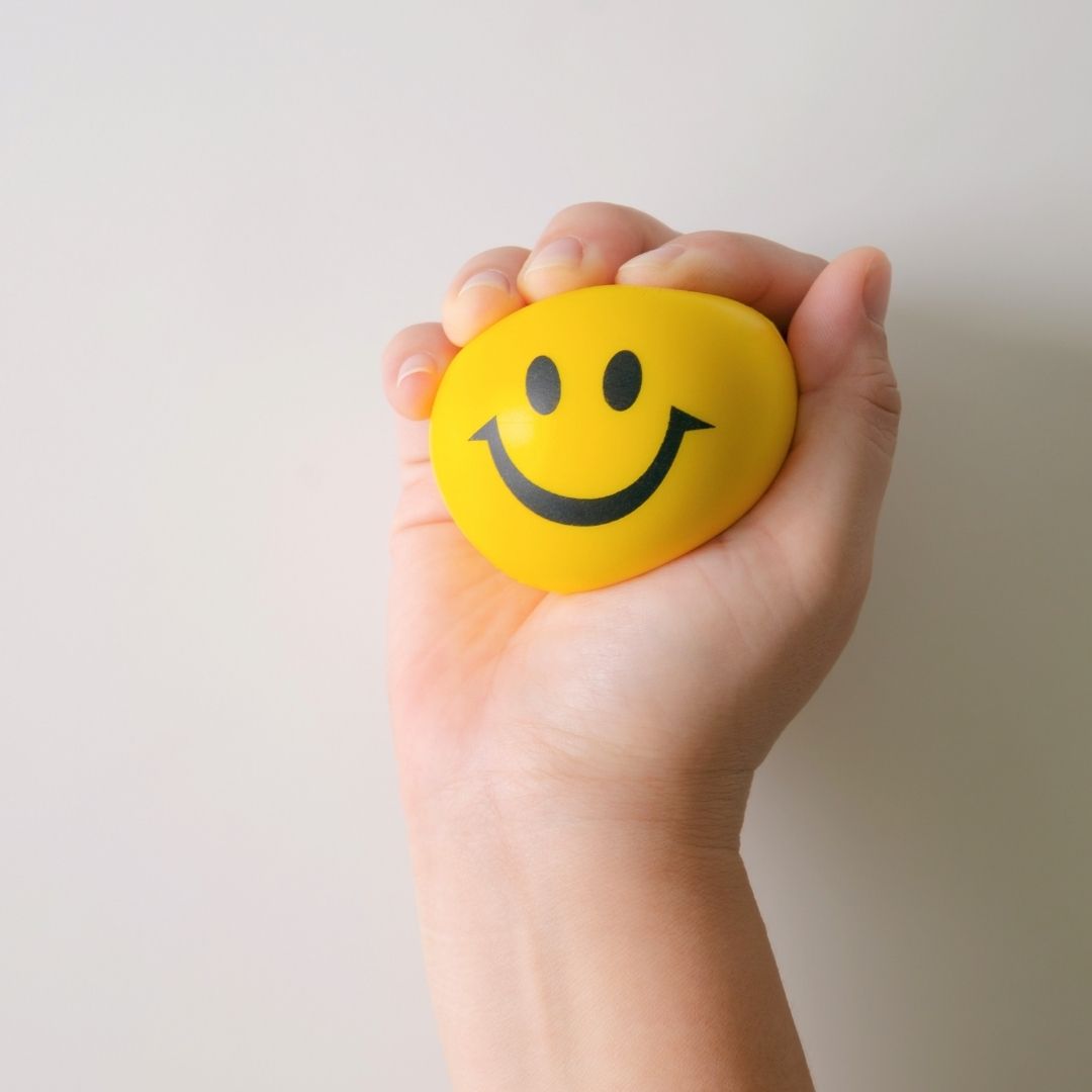 Smiley stress ball.