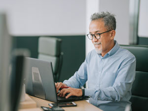 Man working at computer