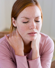 Woman with neck pain