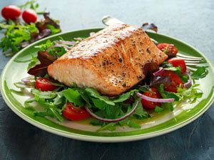 Salmon healthy meal