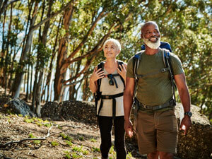 Couple hiking