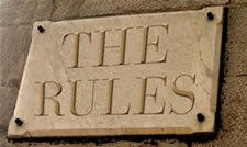 The Rules sign