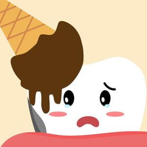 Illustration of sensitive tooth.