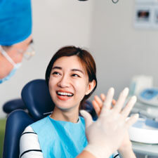 Woman dental check up