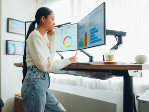 Woman working at computer