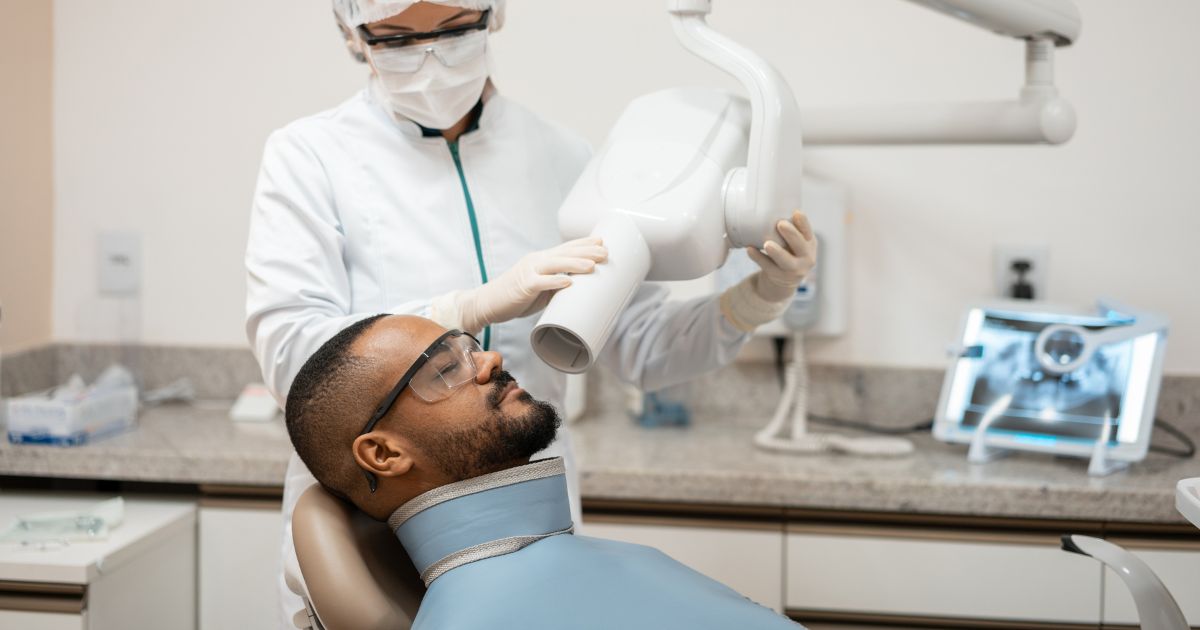 Man getting x-ray.