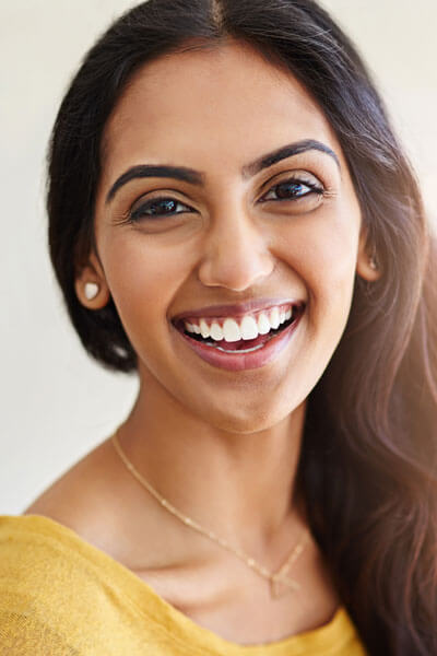 Woman with radiant smile