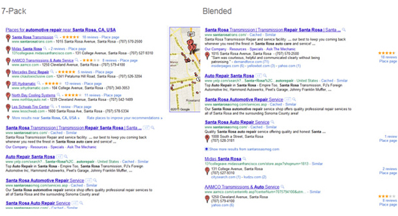 Bleanded listings in Google