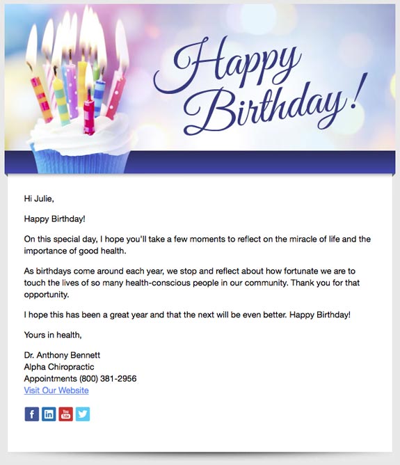 Birthday Email 2015