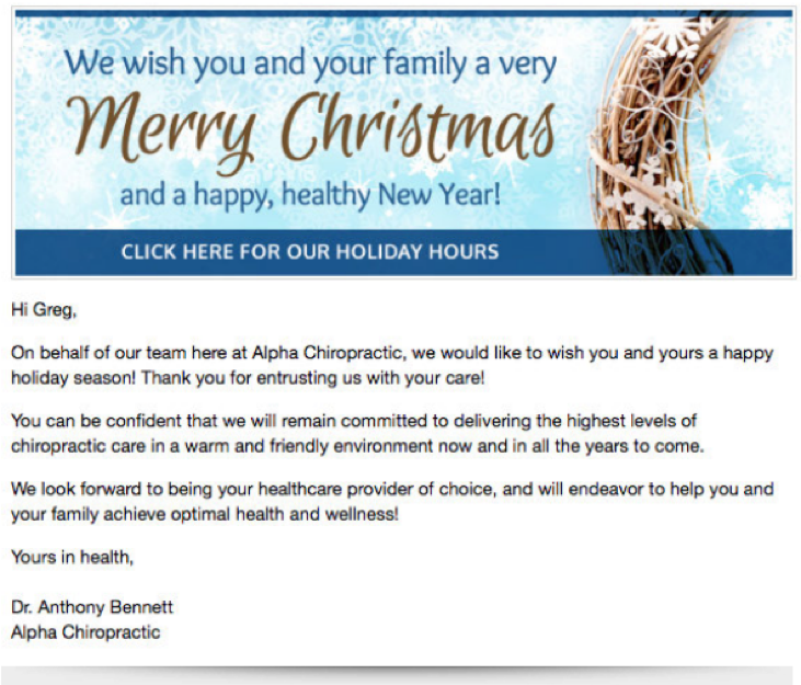 Why You Need To Email Your Patients This Holiday Season