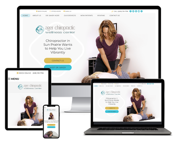 responsive chiropractic website on multiple devices