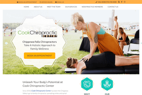 cook chiropractic center website