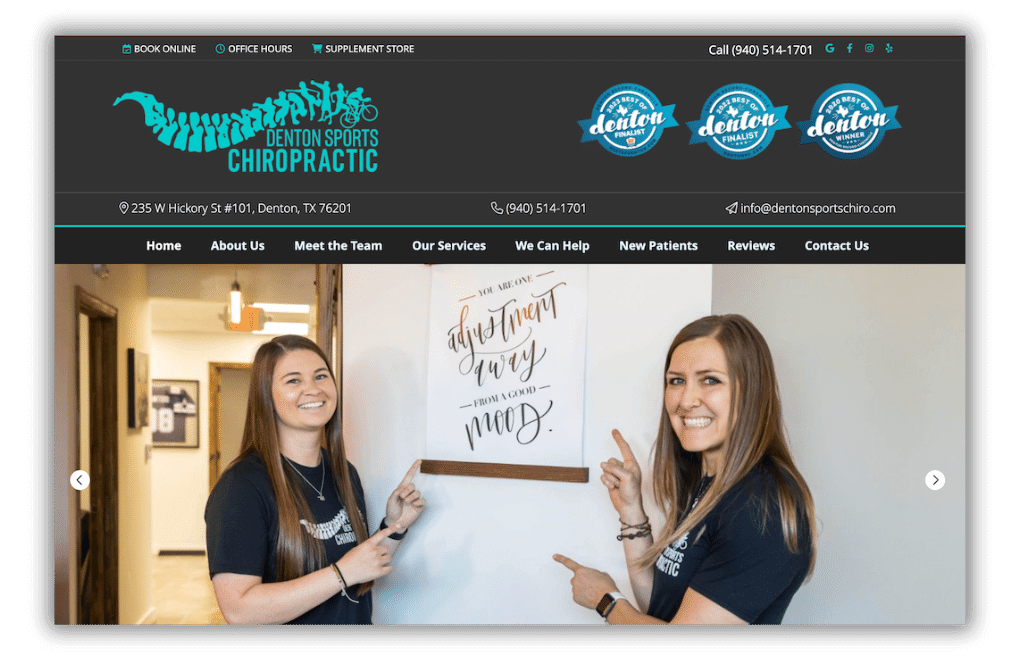 Denton Sports Chiropractic Home Page