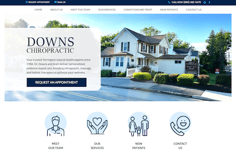 Downs Chiropractic website