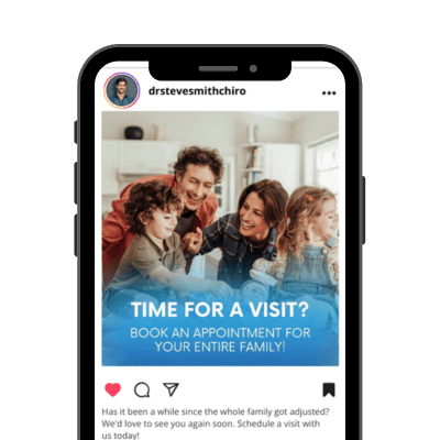 Example Instagram post for chiropractor