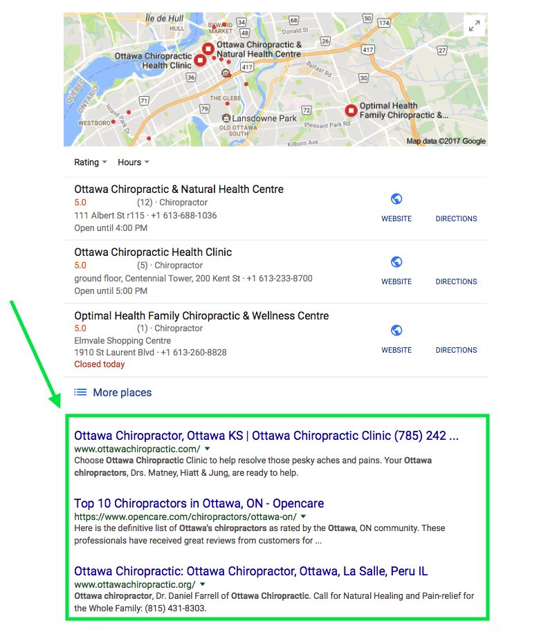 Organic Search Results