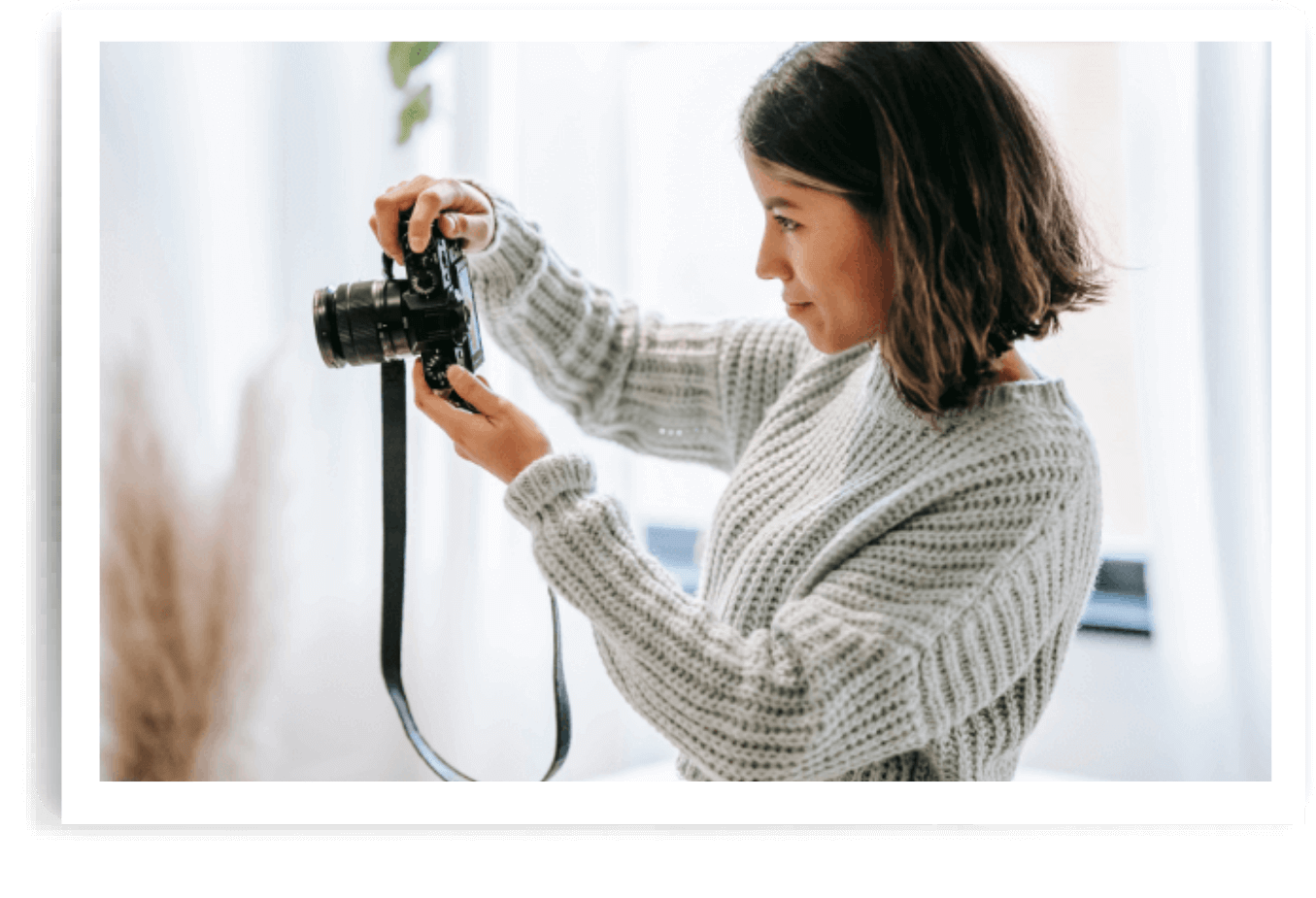 Woman taking pictures