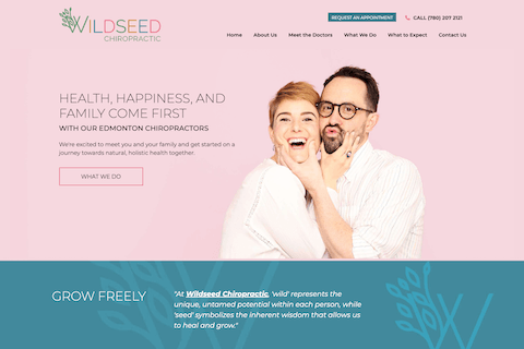 Wildseed Chiropractic website