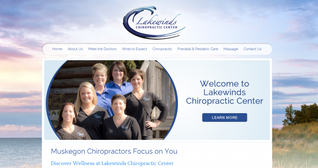 Lakewinds Chiropractic Practice Website