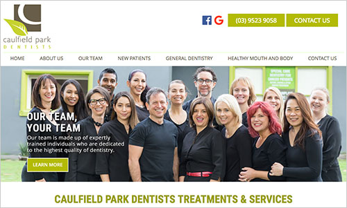 Caulfield Dental Website