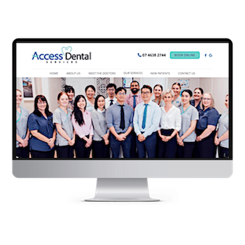 Access Dental Homepage on a Desktop Computer