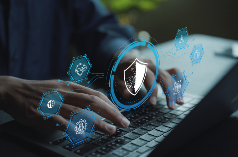 data-security-typing-on-screen
