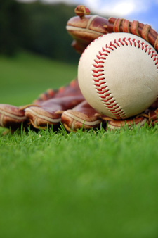 Baseball and glove