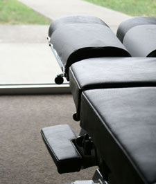 Photo of chiropractic adjusting table