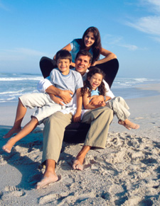 family beach day