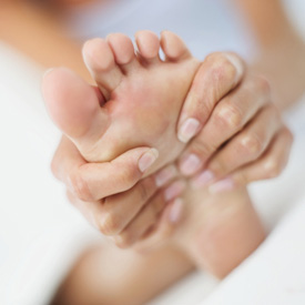 Woman getting foot massage