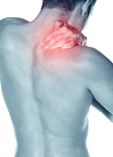 man with shoulder pain