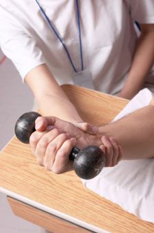 rehabilitation using hand weights